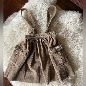 Marie Chantal luxury children’s clothing wide wale corduroy suspender skirt